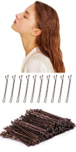 brown bobby pins
