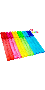 12 Pack 14’’ Big Bubble Wand Assortment