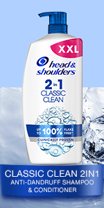 Head & Shoulders Anti-Dandruff Shampoo, 2in1 Classic Clean