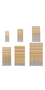 60PCS HSS Twist Drill Bit Set
