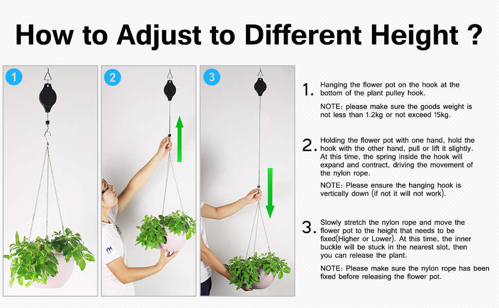 Hanging Basket Pulley Retractable Hook plant pulley hook plant pulley