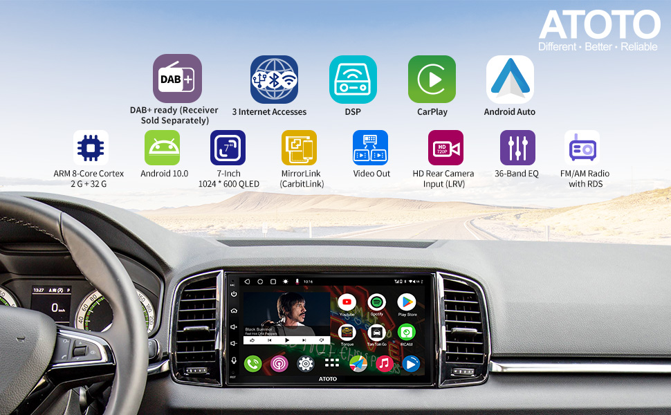 ATOTO A6 Performance (PF) Car Stereo Receiver - A Powerful and Sleek Unit