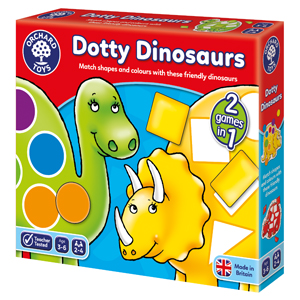 Orchard Toys Dotty Dinosaurs Shape and Colour Game