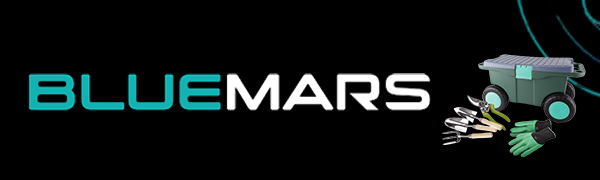 Bluemars Garden Tool Cart and Seat with Hand Tool Sets