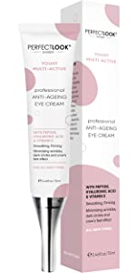 eye cream with peptide Hyaluronic Acid and Vitamin E minimizing crow's feet Wrinkles Dark Circles 