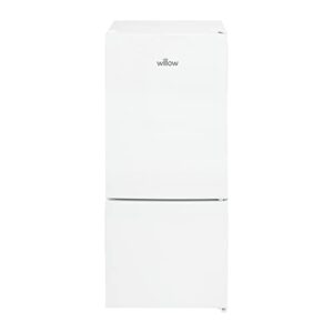 Willow W117FFW Freestanding Fridge Freezer 50cm Width Adjustable Thermostat Reversible Door 117L Capacity Fast Cool Function 2 Years Manufacturer’s Warranty Energy Rating E            [Energy Class E]