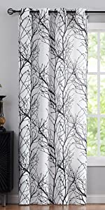 Tree branch print semi sheer