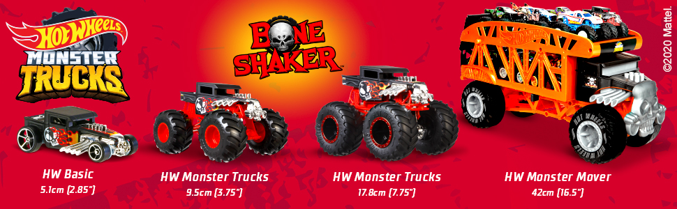 Hot Wheels Die-cast 1:24 scale Monster Trucks with Giant Wheels