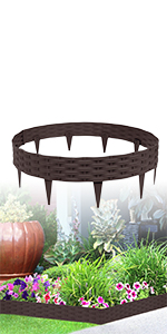 Rattan effect lawn edging