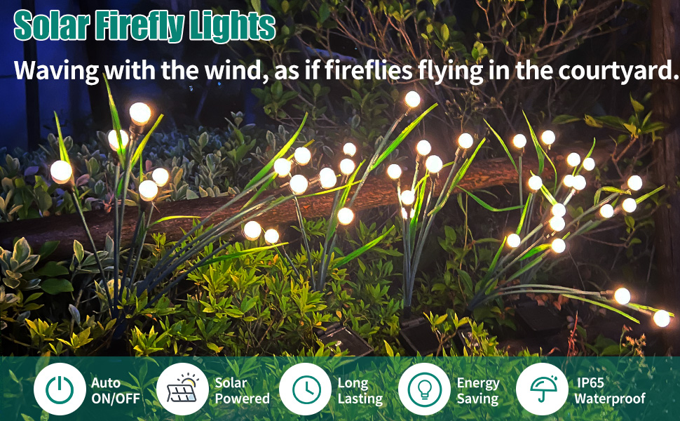 DURPAR Solar Garden Starburst Swaying Lights