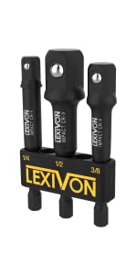 lexivon impact socket adapter set