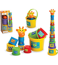 Gerry The Giraffe or Poppy The Unicorn Baby Toddler Stacking Nesting Sorting Cups