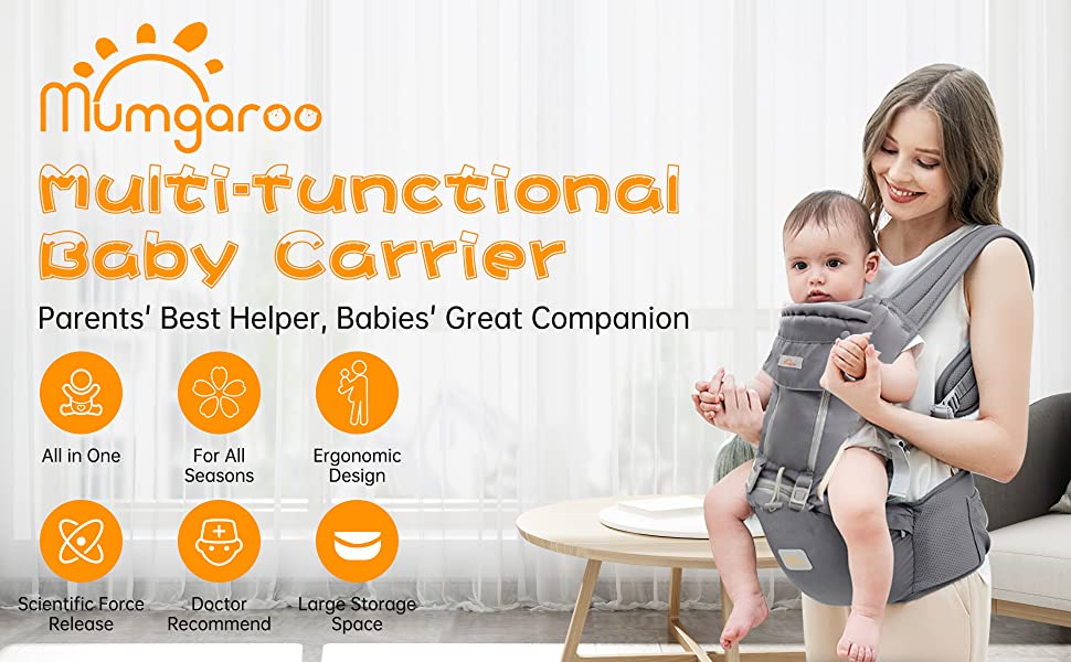 Mumgaroo Baby Carrier Grey
