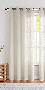 linen semi sheer