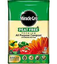 Miracle-Gro Peat Free Premium All Purpose Compost with Organic Plant Food
