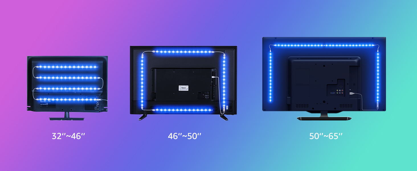 LED TV Backlights 2M USB Strip Light