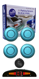 DPS450F Front Display Parking Sensor Kit Dolphin Automotive Light Blue