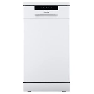 Hisense HS523E15WUK Slimline 10 Places Free Standing Dishwasher White with 30 Minutes Quick Wash [Energy Class E]            [Energy Class E]