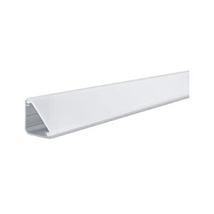 Paulmann 70262 Delta Profile with Diffuser for LED Strips 1 m skirting Board anodised Plastic Illuminated Edging