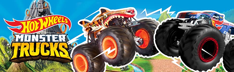 Hot Wheels Die-cast 1:24 scale Monster Trucks with Giant Wheels