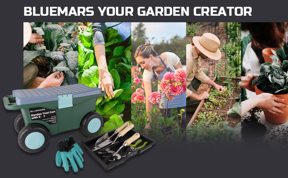 With the Garden Rolling Cart Seat, You Can Garden in Comfort Without Any Aching Back or Knee