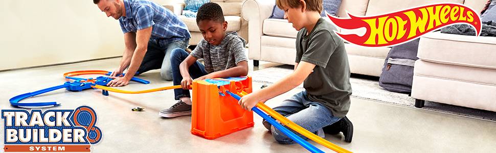  Hot Wheels Track Builder Stunt Box Gift Set Ages 6 to 12