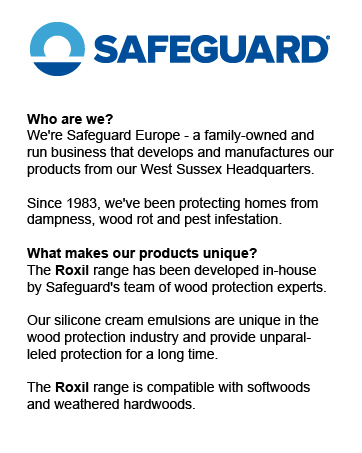 Roxil by Safeguard Europe, Protect, Preserve and repair wood and patio in your garden