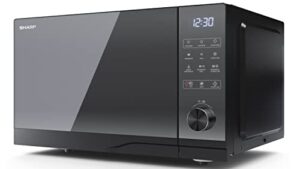 SHARP YC-GC52BU-B 25 Litre 900W Black Flatbed Microwave with 1200 W Grill & 2050 W Convection Oven