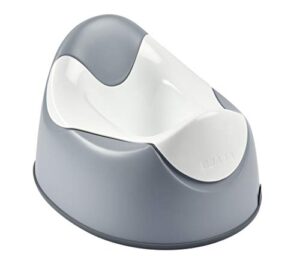 BÉABA - Baby's Training Potty - Ergonomic Baby Potty - Non-slip - Hygienic - Easy care - Handgrips on the seat - Made In France - Grey