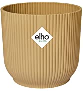 Elho Vibes Fold Round 14 - Flowerpot for Indoor - Ø 14.1 x H 12.9 cm - White/Silky White