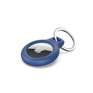 Belkin F8W973 AirTag Case with Key Ring (Secure Holder Protective Cover for Air Tag with Scratch Resistance Accessory) - Blue