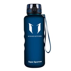 Super Sparrow Sports Water Bottle - 1.5L - Non-Toxic BPA Free & Eco-Friendly Tritan Co-Polyester Plastic - Fast Water Flow