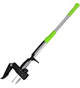 ORIENTOOLS Weeder Tool Weed Puller with Stainless 4 Claws and Foot Pedal, Dandelions Root Remover...