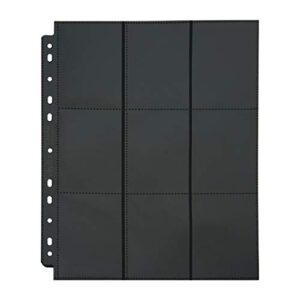 Vault X ® Sideloaders - 9-Pocket A4 Trading Card Binder Pages Storage Wallet - Side Loading Pockets for TCG (50 Pack) (Premium)