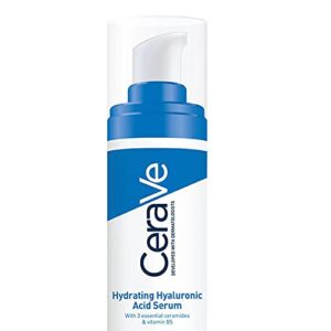 CeraVe Hydrating Hyaluronic Acid Serum 30ml For All Skin Types with Hyaluronic Acid and 3 Essential Ceramides