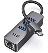 uni USB Ethernet Adapter Driver Free 1Gbps, Aluminum, USB 3.0 to RJ45 Gigabit Lan Wire Adapter, U...