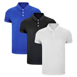 Teesmen Men‘s Polo T Shirt Sports Quick-Dry Tech Wicking Golf Breathable Short Sleeve Polo Shi
