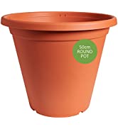 Clever Pots Plastic Plant Pots, 6x 40cm Indoor Plant Pot or Outdoor Flower Pot, Large Round Garde...