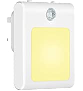 Babyliya LED Night Light, Plug in Wall Warm White Nightlights with Dusk to Dawn Photocell Sensor ...