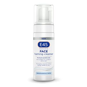 E45 Face Foaming Cleanser – Daily Facial Cleanser for Dry and Sensitive Skin – Gentle Face Wash – Removes Excess Oil and Makeup for Clean
