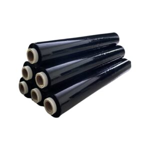 REQUISITE NEEDS Heavy Duty Shrink Wrap Roll Cling Film Packaging 400MM x 250M (Pack Of 6) (Black)