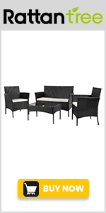 4 Piece PE Garden Sofa