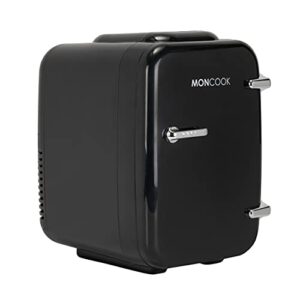 MONCOOK Mini Fridge For Bedrooms - Portable & Quiet Mini Fridges For Skin Care