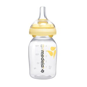 Medela Slow Flow BPA-Free Breastmilk Teat with 150 ml Bottle - Teat with freezer and fridge safe bottle
