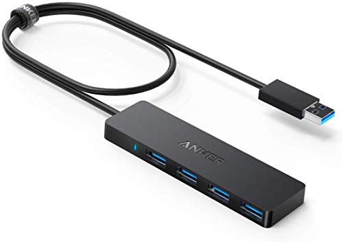 [Upgraded Version] Anker 4-Port USB 3.0 Ultra Slim Data Hub with 2 ft Extended Cable for Macbook