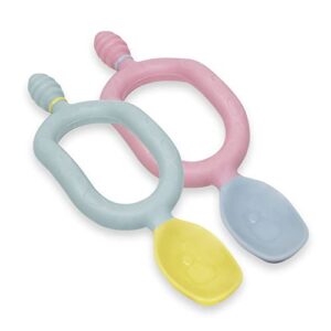 Bibado Weaning Spoons 2 Pack - Baby Led Weaning Spoon for Self Feeding