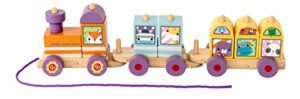 Fisher Price 190B Wooden 3-Carriage Stacking Train
