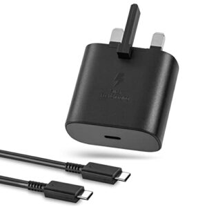 For Samsung Phone 25W Fast Charger Plug With 6 FT USB C Cable Compatible with Galaxy Smartphones and Other USB Type C Devices