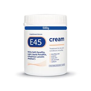 E45 Cream 500 g Tub – Moisturiser for Dry Skin and Sensitive Skin - Emollient Body Cream to Soothe Dry and Irritated Skin - Itchy Skin