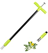 ORIENTOOLS Garden Hoe Telescopic Long Handle with Portable Screwdriver Lawn Edging Tool for Remov...